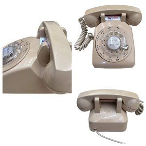 Vintage ITT Tan  Beige Rotary Dial  Telephone, Retro, MCM,Decor